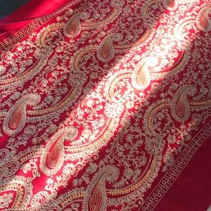 Embroidered cashmere scarf